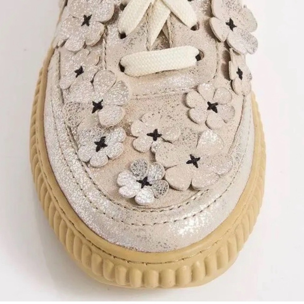 Free People Wallflower Wimberly Sneakers in Champagne Metallic - Picture 3 of 6